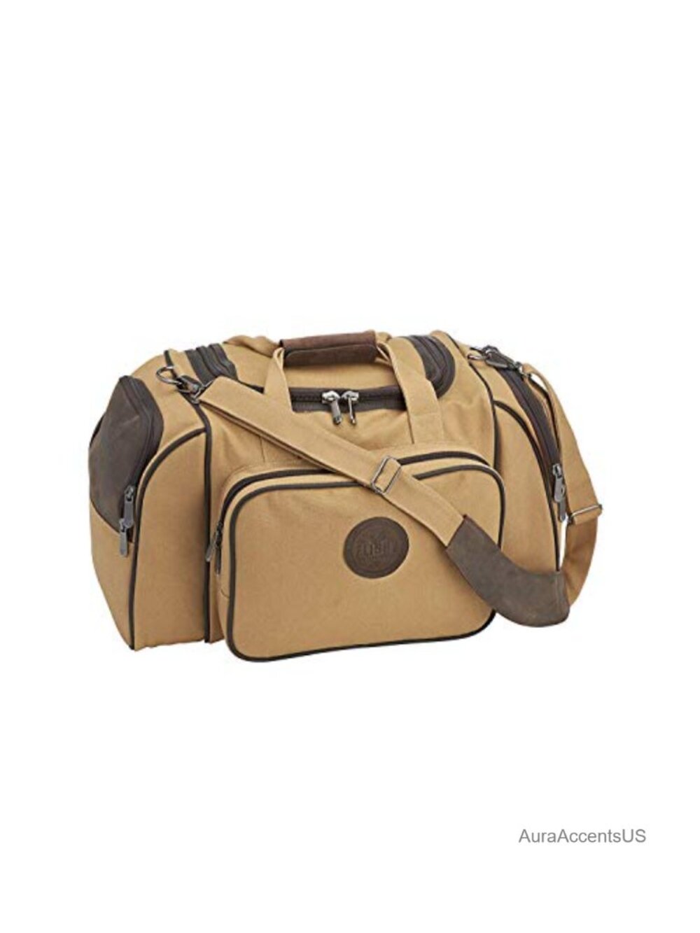 Canvas Leather Travel Duffel Bag Carry-On Weekender Flight Bag
